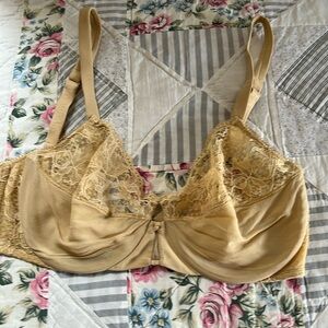 LA PERLA 34 DD-E YELLOW GOLDISH LACE BRA